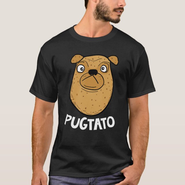 Pugtato - Funny Pug and Potato T-Shirt (Front)