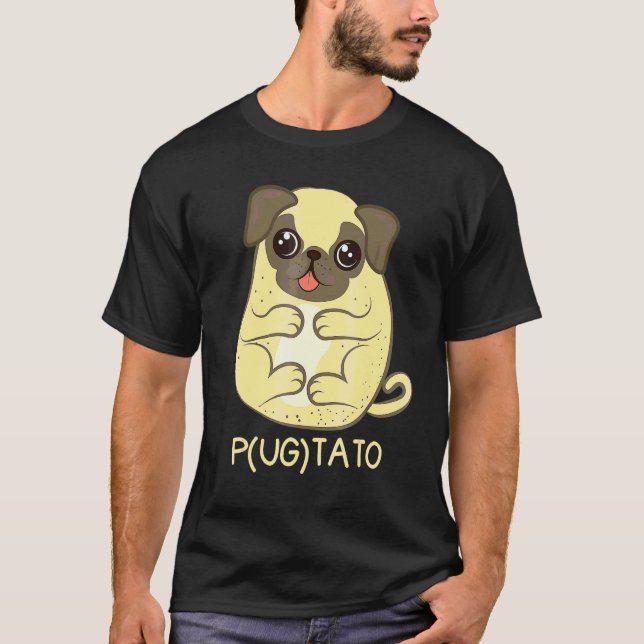 Pugtato Pug  Potato Pug Dog Pug T-Shirt (Front)