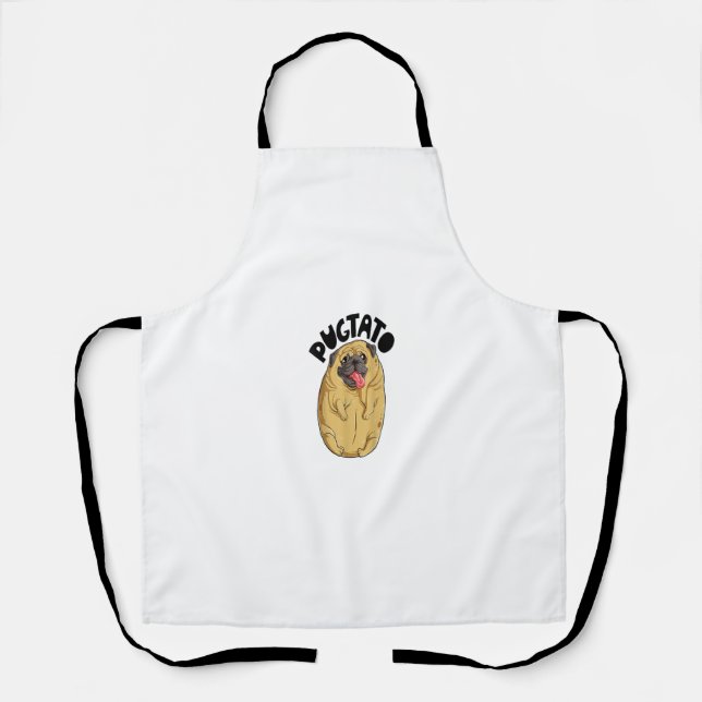 Pugtato Pug Potato Shirt Dog Lovers Costume Funny  Apron (Front)