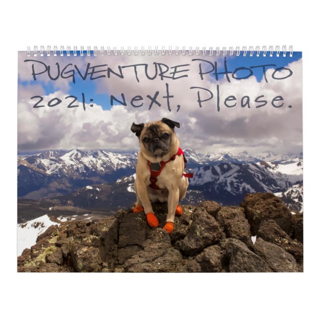 Pugventure Photo Calendar 2021: Next, Please. (Cover)