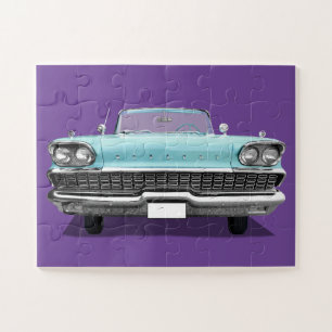 PUISSANCE DE VOITURE CLASSIQUE PUZZLE BLEU