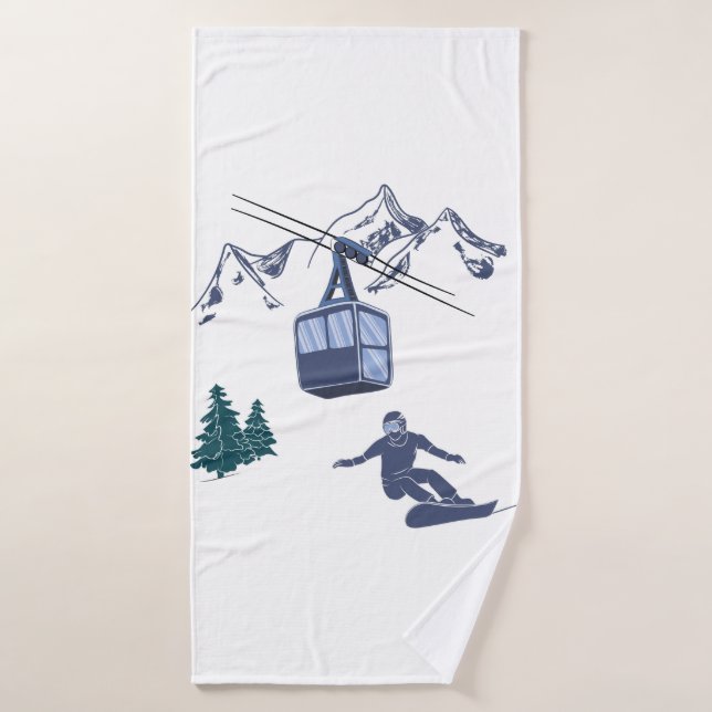 Puissance du snowboard pour le peuple Station de s (Serviette de bain)