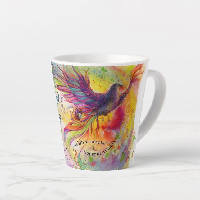 Puissant Dieu/Vent 12 oz. Latte Mug (Angle droit)