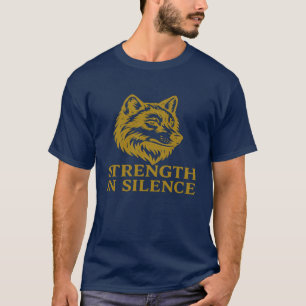 puissant "Force en silence" loup T-shirt