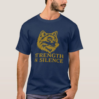 puissant "Force en silence" loup T-shirt