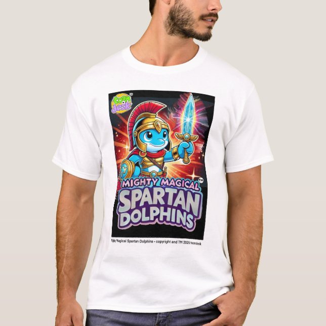 Puissant T-shirt Dolphins Spartiates Magiques (Devant)
