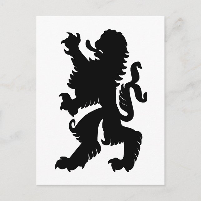 Puissante carte postale Lion (Devant)