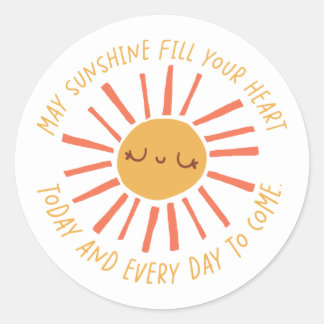 Puisse Sunshine remplir votre autocollant de coeur