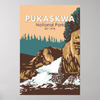 Pukaskwa National Park Canada Travel Art Vintage