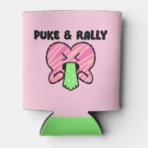 Puke & Rally Can Cooler Pink Heart Party Edition