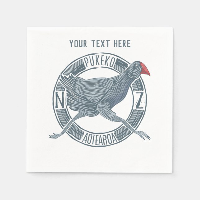 Pukeko NZ bird Napkin (Front)