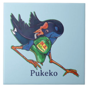Pukeko stealing a hat tile