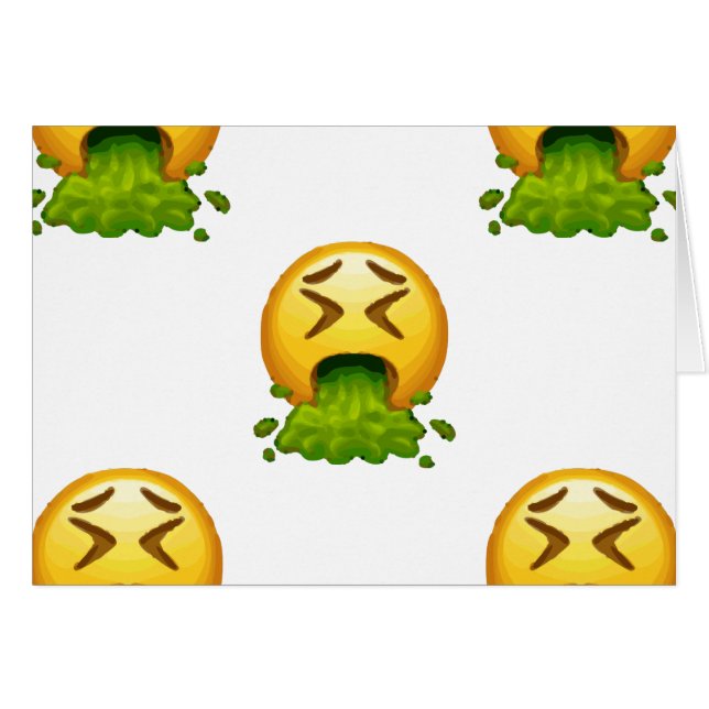 puking émoji (Devant horizontal)