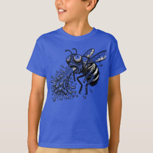 Puking Fly Cartoon Gross and Hilarious T-Shirt