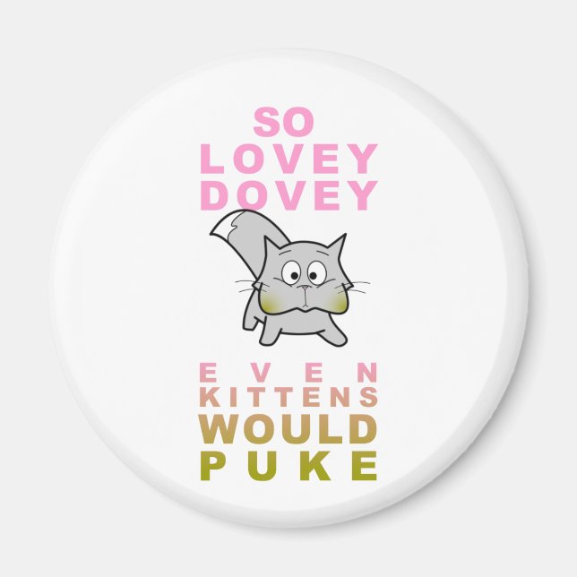 Puking Kitten Magnet (Front)