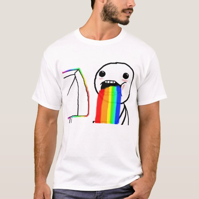 Puking Rainbow Meme Shirt (Front)
