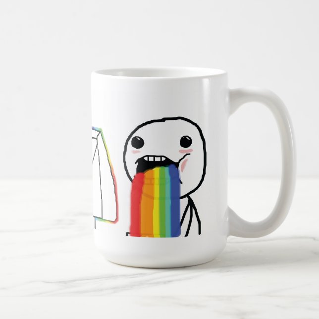 Puking Rainbows Coffee Mug (Right)