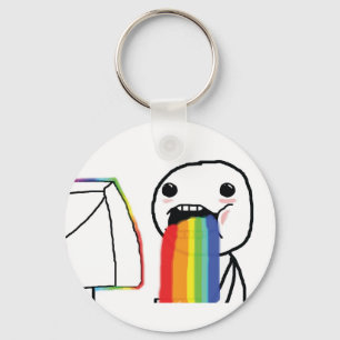Puking Rainbows Keychain