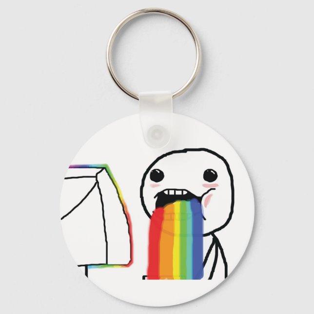 Puking Rainbows Keychain (Front)