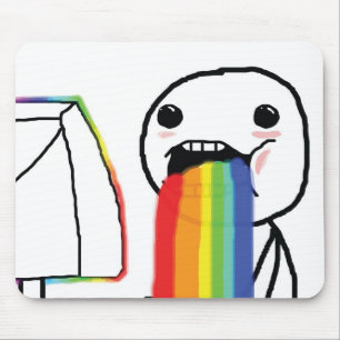 Puking Rainbows Mouse Pad