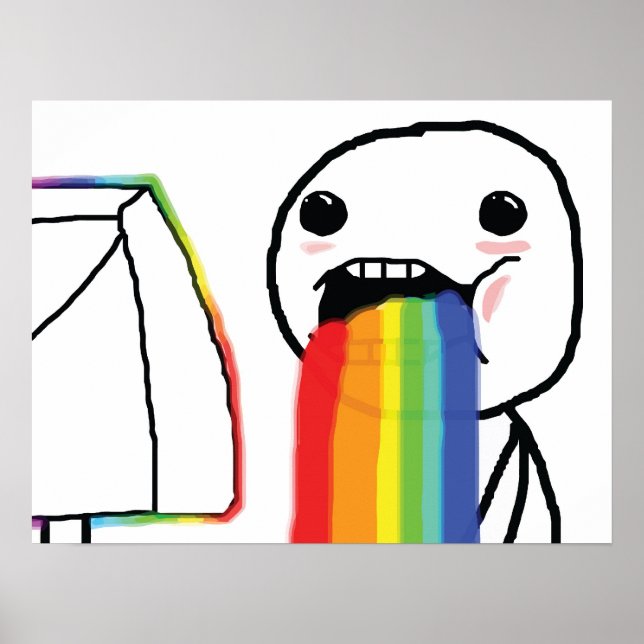Puking Rainbows Poster (Front)