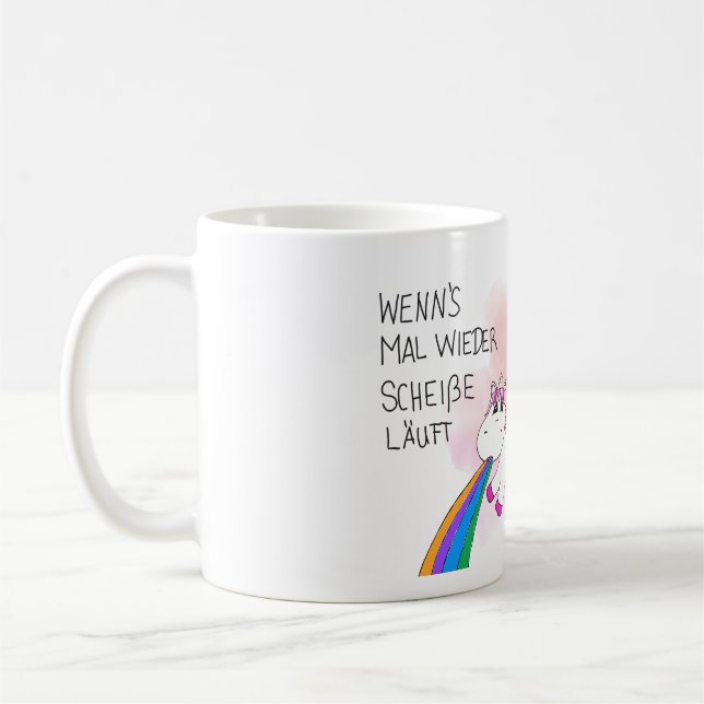 Puking Unicorn Coffee Mug (Left)
