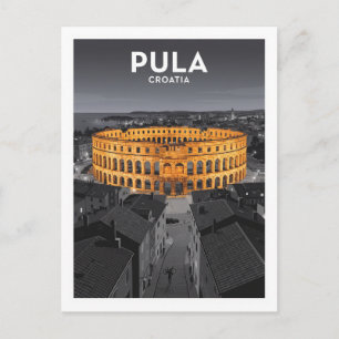Pula Arena and historic centre, Pula, Croatia Postcard