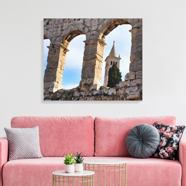Pula Arena Croatia Canvas Print (Insitu(LivingRoom))