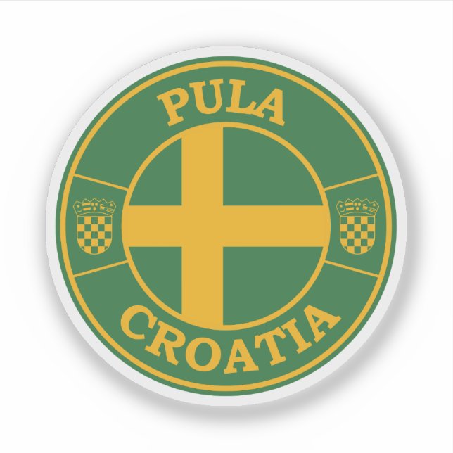 Pula Croatia Round Circle Emblem (Front)