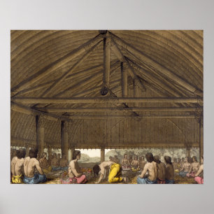 Pulaho, King of the Friendly Islands drinking Kava Poster