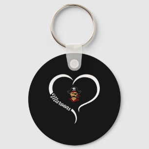 Pulaski County Maroons Logo Half Heart Slogan Hs Keychain