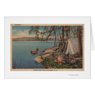 Pulaski, NY Vue du canot, Camping, Tente, Lac