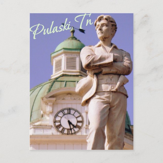Pulaski, TN Sam Davis Statue Carte postale (Devant)