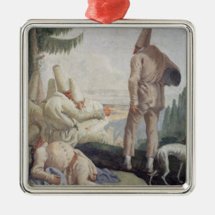 Pulcinella on Holiday Metal Ornament