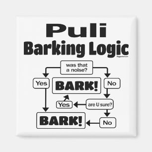 Puli Barking Logic Magnet