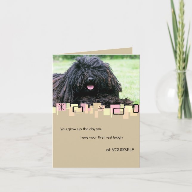 Puli Birthday Greeting Card (Front)