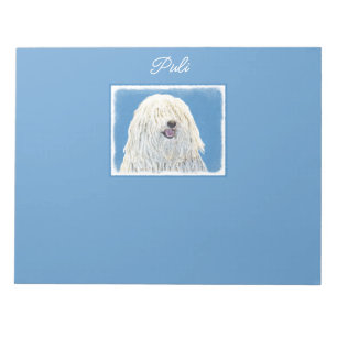 Puli Painting - Cute Original Dog Art Notepad