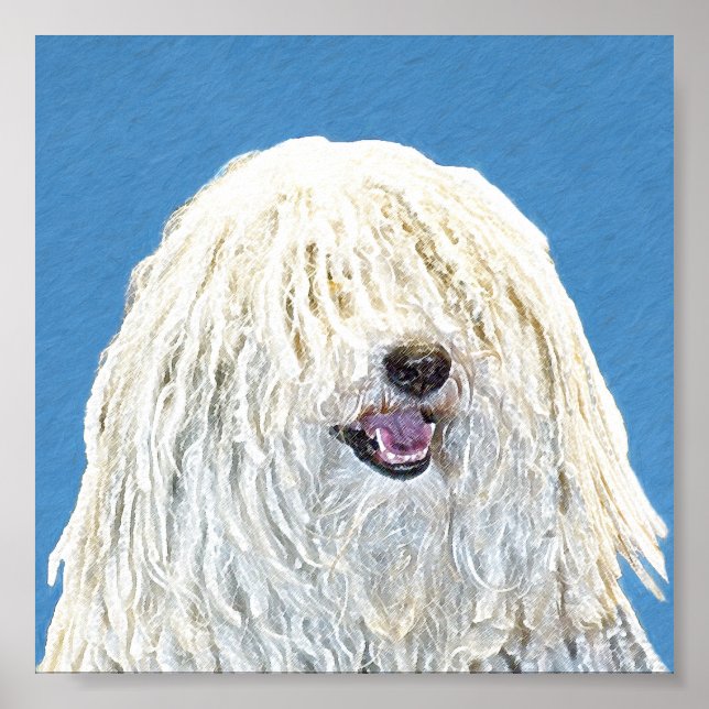 Puli Painting - Cute Original Dog Art Poster (Front)