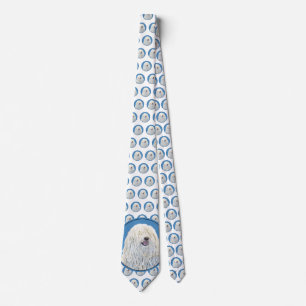 Puli Painting - Cute Original Dog Art Tie
