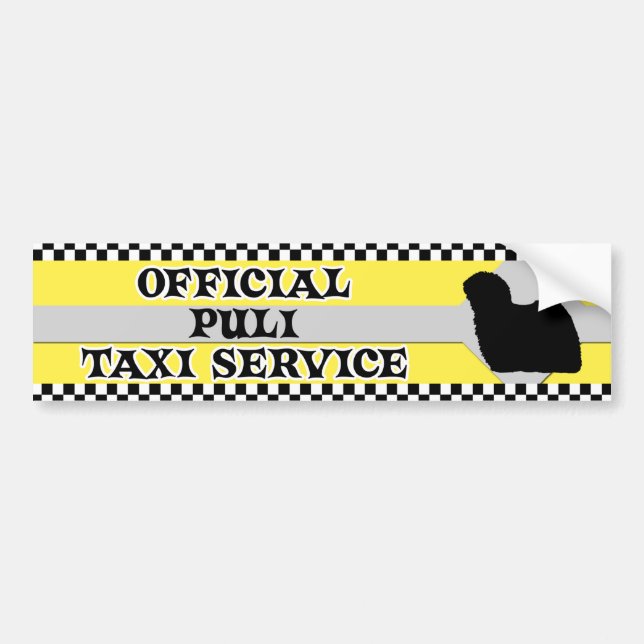Puli Taxi Service Bumper Sticker (Front)