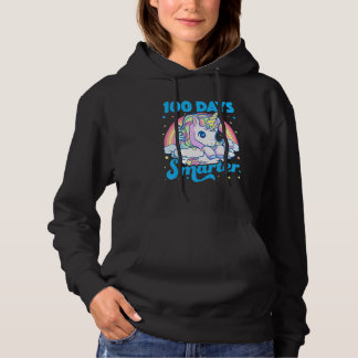Pull À Capuche 100 Days Smarter Unicorn Girls Teacher 100th Day O