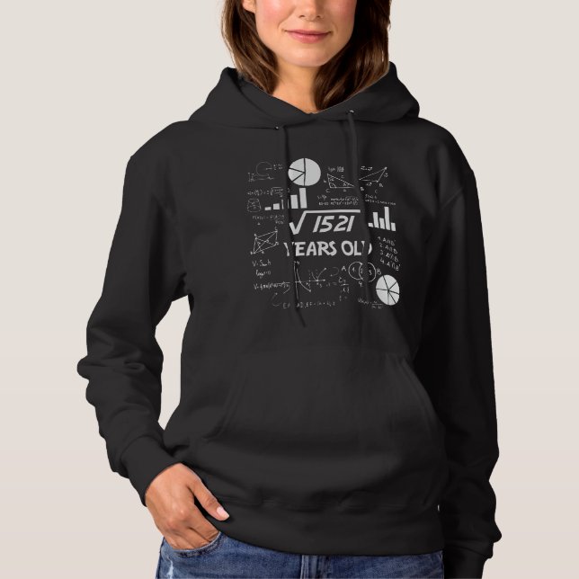 Pull À Capuche 39e anniversaire Carré mathématiques racine 39 ans (Devant)