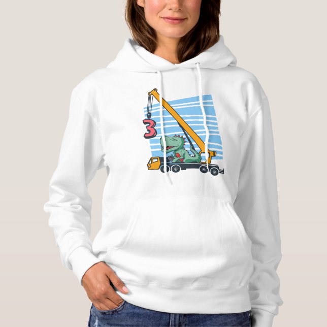 Pull À Capuche 3e anniversaire pour enfants de 3 ans B jour (Devant)