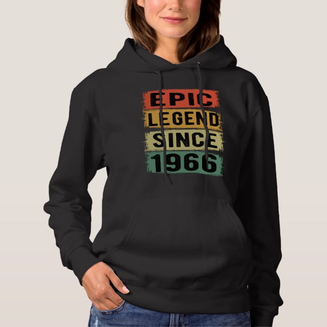 Pull À Capuche 59 Ans Anniversaire 1966 Légende épique 59e annive (Devant)