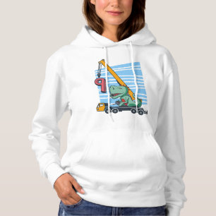 Pull À Capuche 9 ans 9e anniversaire de la grue mobile Dinosaur