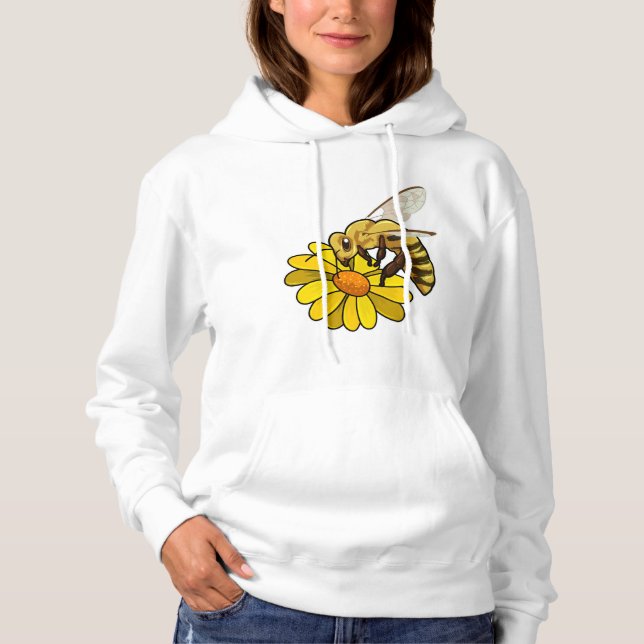 Pull À Capuche Abeille en fleurs (Devant)