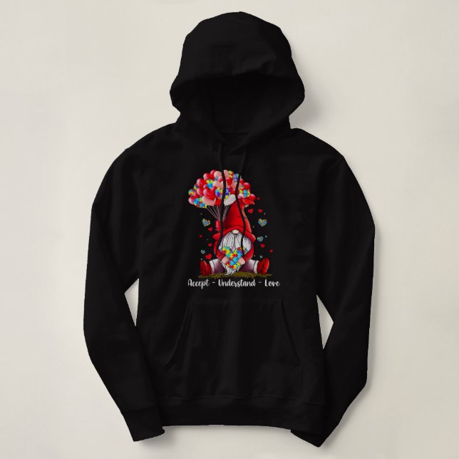 Pull À Capuche Accepter Comprendre Sensibilisation sur l'autisme  (Design devant)