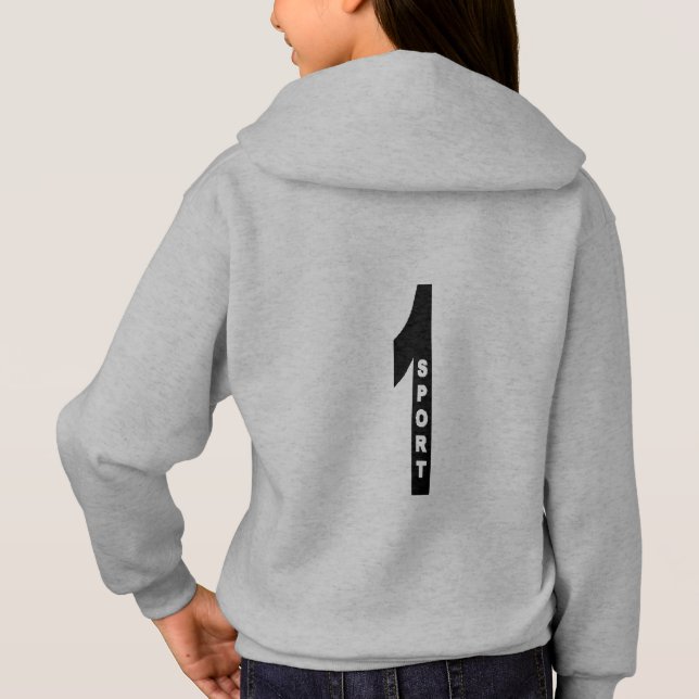 Pull à capuche acier dos filles DESIGN FIRST SPORT (Dos)