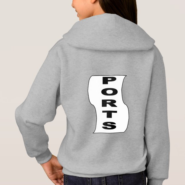 Pull à capuche acier dos filles DESIGN SPORT  (Dos)
