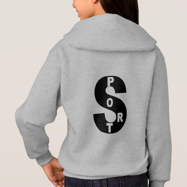 Pull à capuche acier dos filles  DESIGN SPORT (Dos)